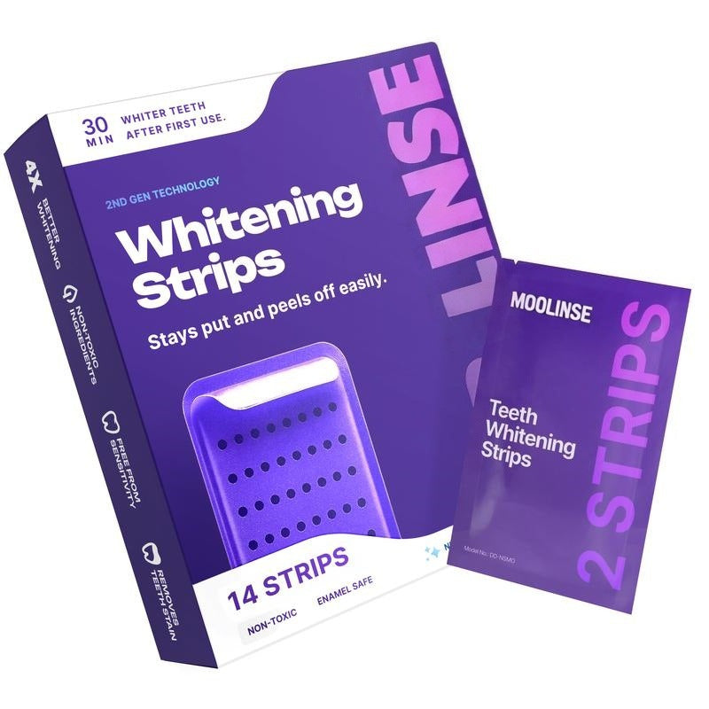 💎V34 Whitening Strips-Purple Tooth Whitening, Tooth Stain Treatment, Combining Whitening and Colour Correction
