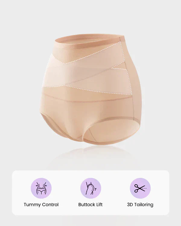 ✨Last Day-Buy 1 Get 3 Packs✨Plus-Size High-Waist Cross Tummy Control Panties